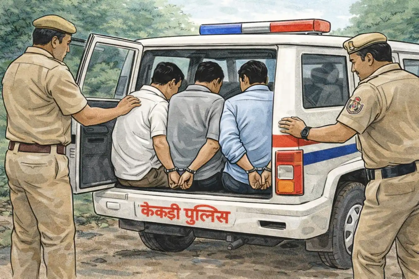 अवैध जुआ-सट्टा पर शिकंजा, 5790 रुपए के साथ तीन गिरफ्तार