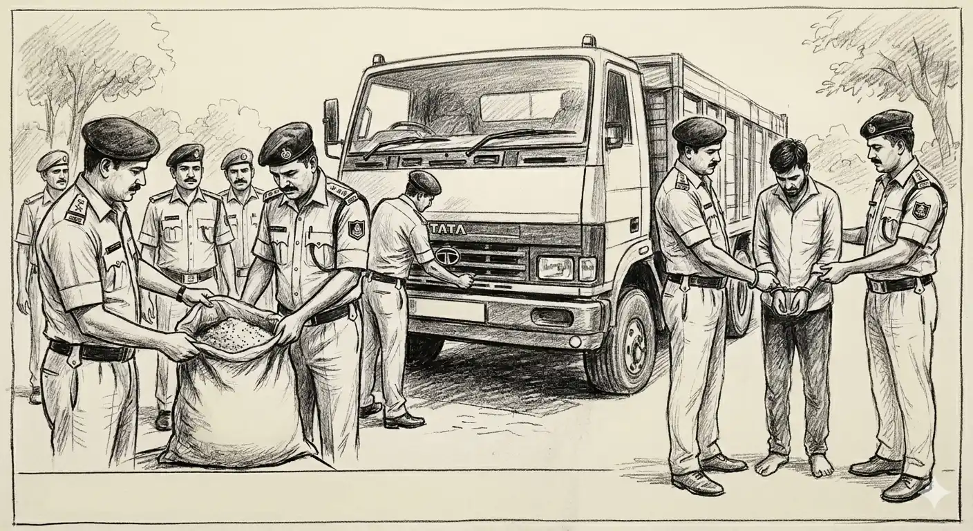 6.730 किलो डोडा पोस्त पाउडर बरामद, आरोपी गिरफ्तार