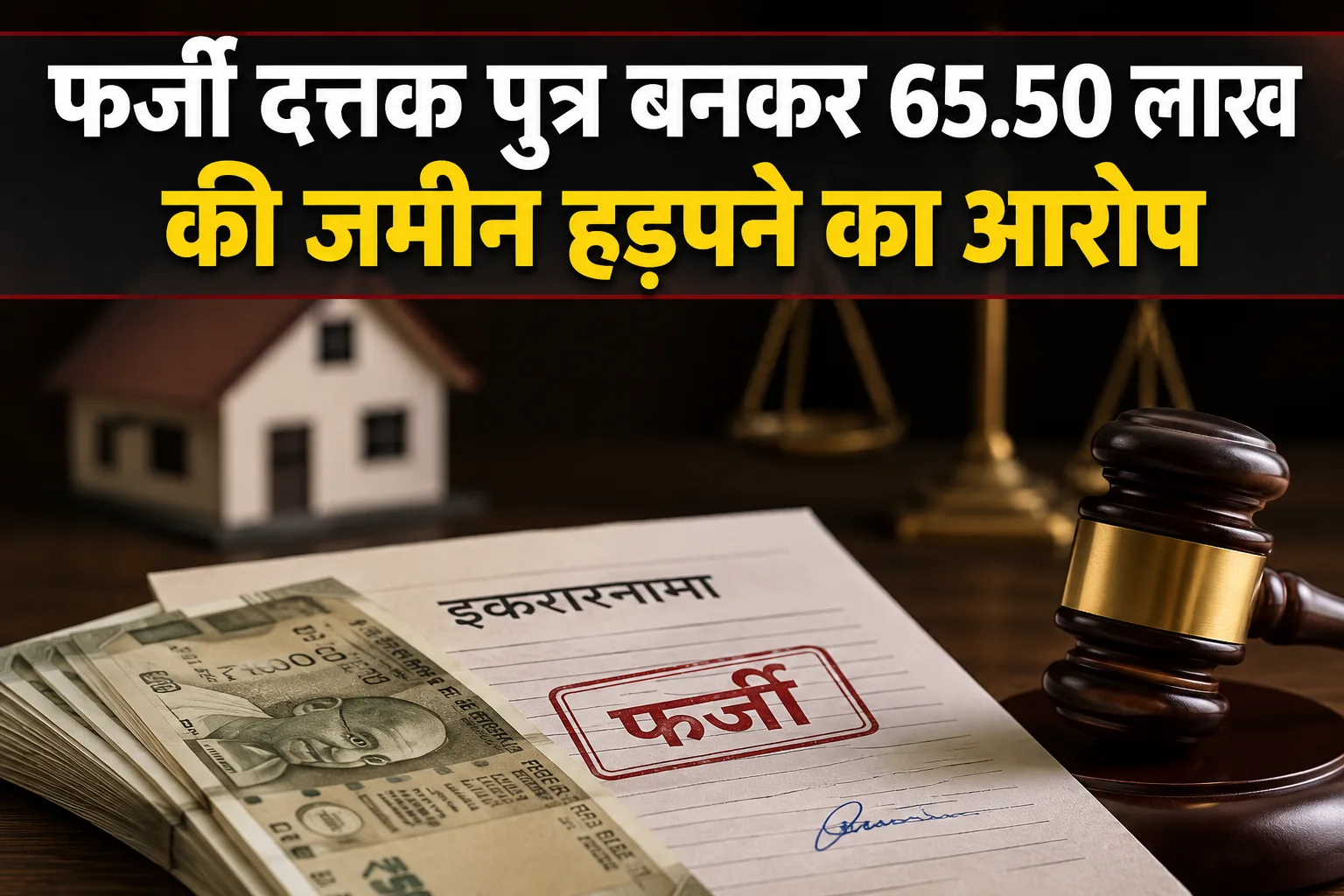 फर्जी दत्तक पुत्र बन 65.50 लाख की जमीन का सौदा, तीन पर केस